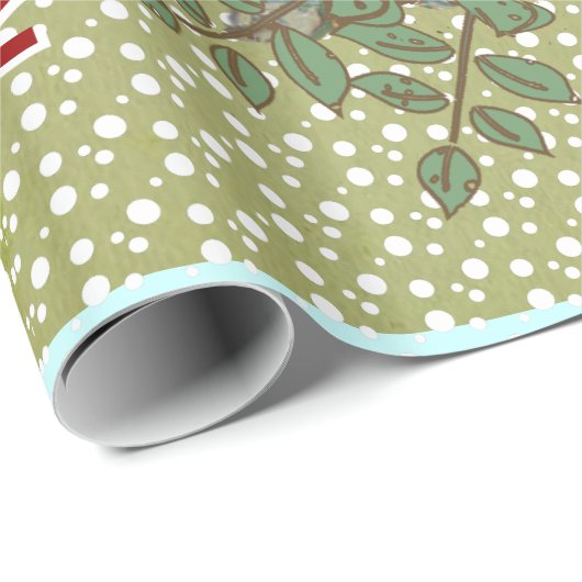 Personalisiertes Pfauenhaus Geschenkpapier (Rolleneckpunkt)