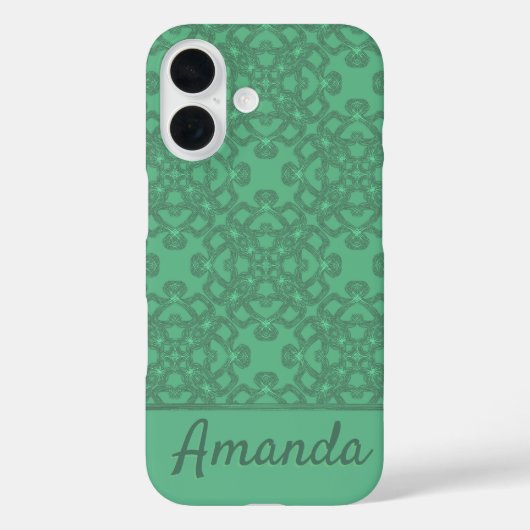 Personalisiertes Pfeffergrün Case-Mate iPhone Hülle (Rückseite)