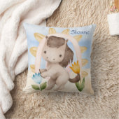 Personalisiertes Pferd, Baby Animals, Boho, Regenb Kissen (Decke)
