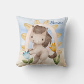Personalisiertes Pferd, Baby Animals, Boho, Regenb Kissen (Vorderseite)
