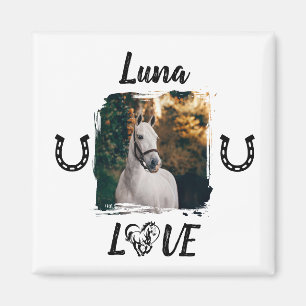Personalisiertes Pferd Foto Reittiere Magnet