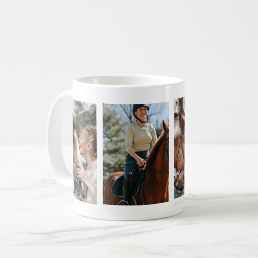 Personalisiertes Pferd Girl Kaffeetasse (Vorderseite Links)