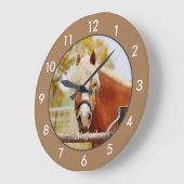 Personalisiertes Pferd Großuhr Große Wanduhr (Winkel)