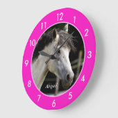 Personalisiertes Pferd Großuhr Große Wanduhr (Winkel)