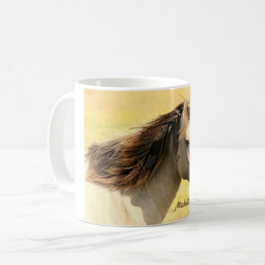 Personalisiertes Pferd Kaffeetasse (Vorderseite Links)