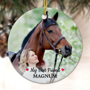 Personalisiertes Pferd Lover Mein bester Freund Fo Keramik Ornament