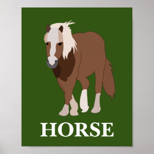 Personalisiertes Pferd Tier Pferdereiter Pferdelie Poster