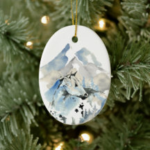 Personalisiertes Pferd und Gebirge Weihnachten
