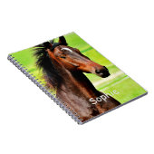 Personalisiertes Pferd und Name Notizblock (Rechte Seite)