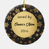 Personalisiertes Pferdefleisch Foto Name Jahr Keramik Ornament (Hinten)