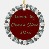 Personalisiertes Pferdefleisch Foto Name Jahr Keramik Ornament (Hinten)