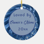 Personalisiertes Pferdefleisch Foto Name Jahr Keramik Ornament (Hinten)