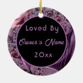 Personalisiertes Pferdefleisch Foto Name Jahr Keramik Ornament (Hinten)