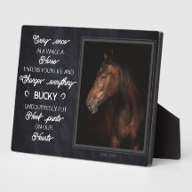 Personalisiertes Pferdegedenkgeschenk Foto