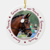 Personalisiertes Pferdegepäckchen Keramik Ornament (Vorne)