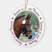 Personalisiertes Pferdegepäckchen Keramik Ornament (Links)