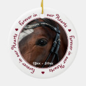Personalisiertes Pferdegepäckchen Keramik Ornament (Hinten)