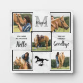 Personalisiertes Pferdegepferd 5 Foto Keepake Fotoplatte (Vorderseite)