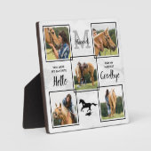 Personalisiertes Pferdegepferd 5 Foto Keepake Fotoplatte (Vorderseite)