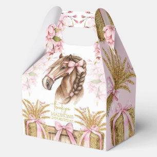 Personalisiertes Pferdegeschenk Mädchen Rosa Geschenkschachtel