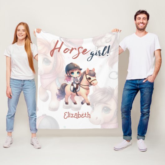 Personalisiertes Pferdeschwanz Fleecedecke (Beispiel)