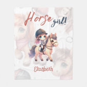 Personalisiertes Pferdeschwanz Fleecedecke (Vorderseite)