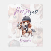 Personalisiertes Pferdeschwanz Fleecedecke (Vorderseite)