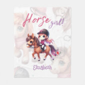 Personalisiertes Pferdeschwanz Fleecedecke (Vorderseite)