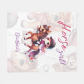 Personalisiertes Pferdeschwanz Fleecedecke (Vorderseite (Horizontal))