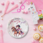 Personalisiertes Pferdeschwölblein Pappteller (Party)