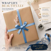 Personalisiertes Pfirsich-Tan-Geschenkpapier Geschenkpapier