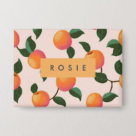 Personalisiertes Pfirsichmuster Niedliche Pfirsich Button