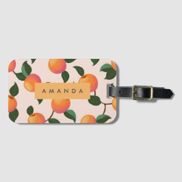 Personalisiertes Pfirsichmuster Niedliche Pfirsich Gepäckanhänger