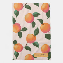 Personalisiertes Pfirsichmuster Niedliche Pfirsich