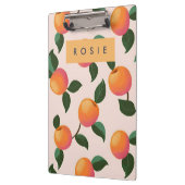 Personalisiertes Pfirsichmuster Niedliche Pfirsich Klemmbrett (Links)