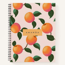 Personalisiertes Pfirsichmuster Niedliche Pfirsich Notizblock