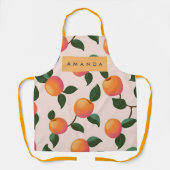 Personalisiertes Pfirsichmuster Niedliche Pfirsich Schürze (Vorderseite)