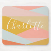 Personalisiertes Pfirsichzeichen für moderne geome Mousepad (Vorne)