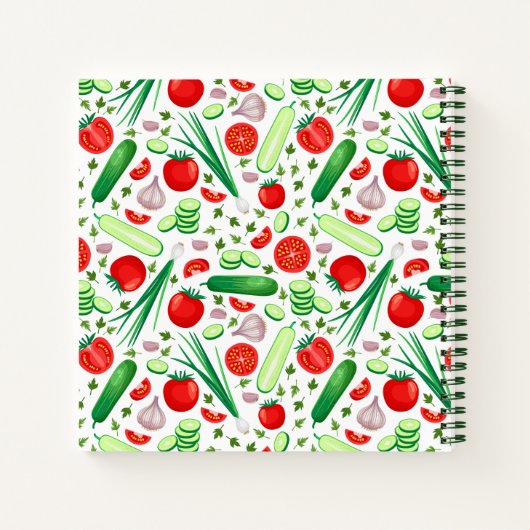 Personalisiertes Pflanzenmuster-Rezept-Notebook Notizblock (Rückseite)