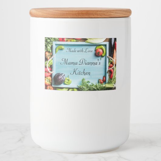 Personalisiertes pflanzliches Lebensmittel Lebensmitteletikett (Vorderseite)