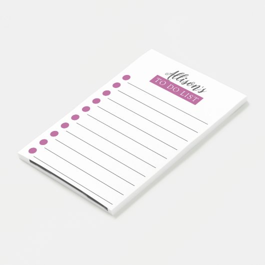 Personalisiertes Pflaumenverzeichnis Post-it Klebezettel (angewinkelt)