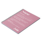 Personalisiertes Pflegekräfte-Wörterbuch Definitio Notizblock (Linke Seite)