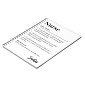Personalisiertes Pflegekräfte-Wörterbuch Definitio Notizblock (Linke Seite)