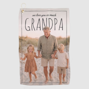 Personalisiertes PhotoPop Wir lieben dich so sehr Golfhandtuch