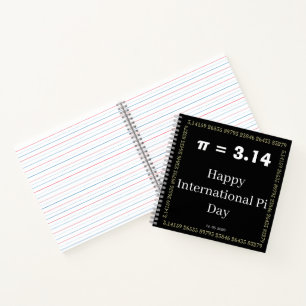 Personalisiertes Pi-Day-Notizbuch - Froher Interna Notizblock