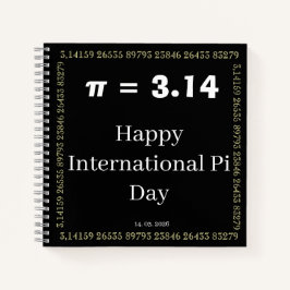 Personalisiertes Pi-Day-Notizbuch - Froher Interna Notizblock