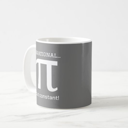 Personalisiertes Pi Symbol, Math Lover Coffee Tass Kaffeetasse (Vorderseite Links)