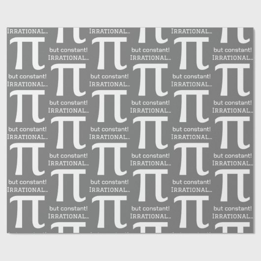 Personalisiertes Pi Symbol, Math Lover Geschenkpapier (Flach)