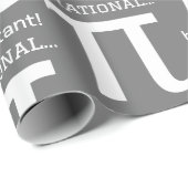 Personalisiertes Pi Symbol, Math Lover Geschenkpapier (Rolleneckpunkt)