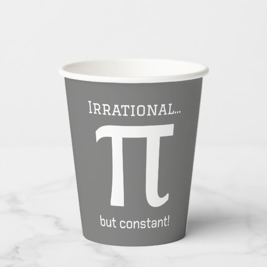 Personalisiertes Pi-Symbol, Math Lover Paper Cups Pappbecher (Rückseite)